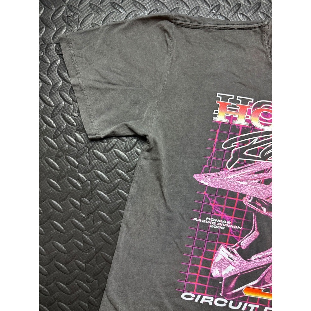Honda Racing Circuit Dreams JT Racing Graphic T-Shirt Gray Brown Mens L - Picture 4 of 8